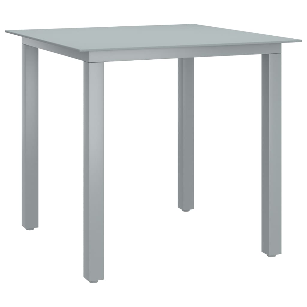 5-dijelni vrtni blagovaonski set aluminijski srebrno-crni
