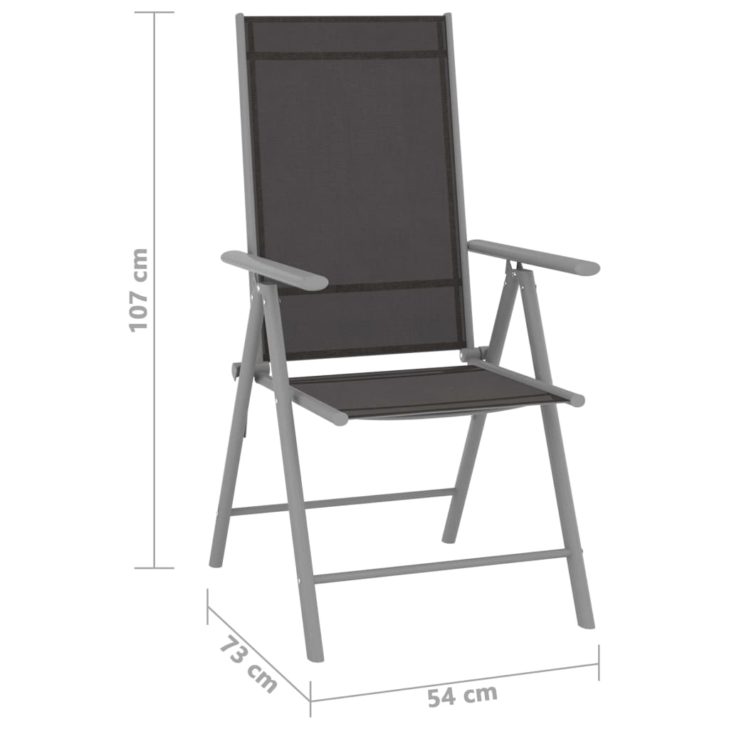 3-dijelni bistro set od aluminija i tekstilena srebrni