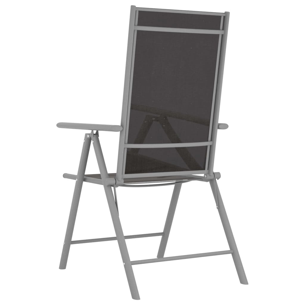 3-dijelni bistro set od aluminija i tekstilena srebrni