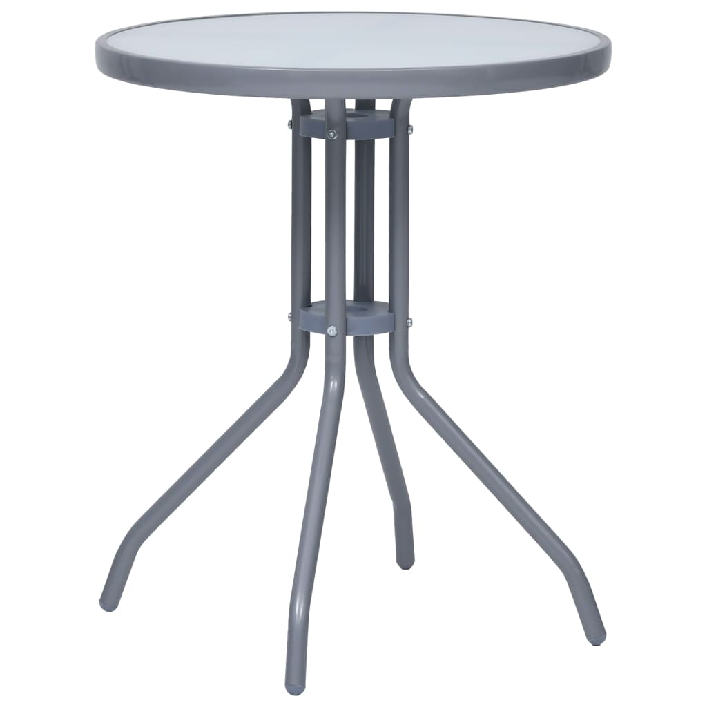3-dijelni bistro set od aluminija i tekstilena srebrni