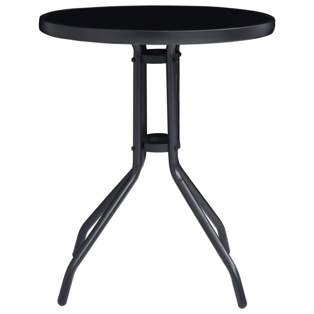 3-dijelni bistro set crni i antracit