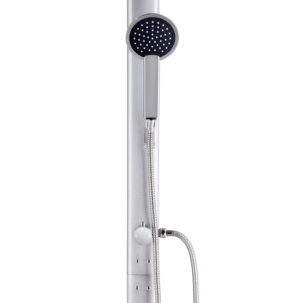 Vrtni tuš sa smeđom bazom 220 cm aluminijski