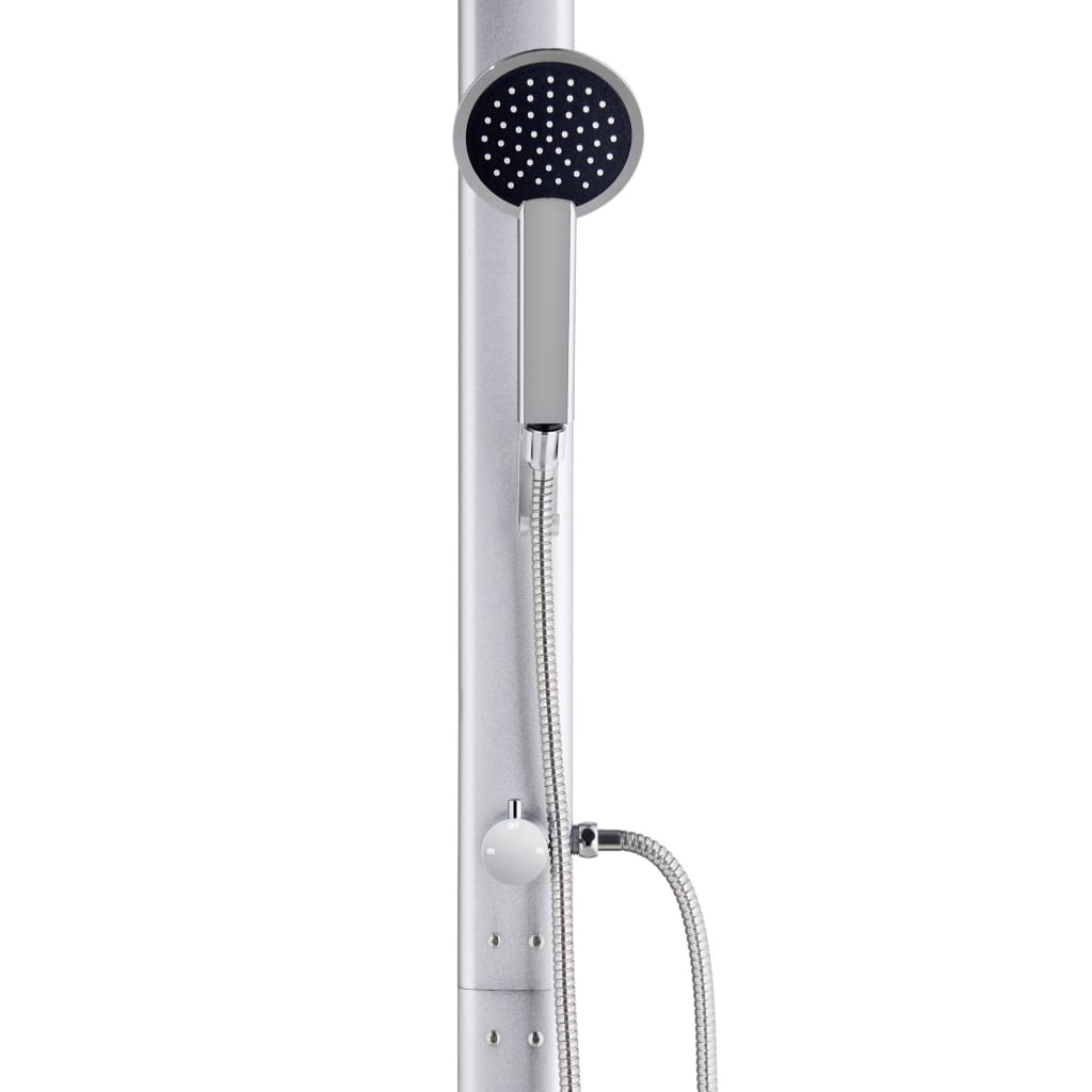 Vrtni tuš sa smeđom bazom 220 cm aluminijski