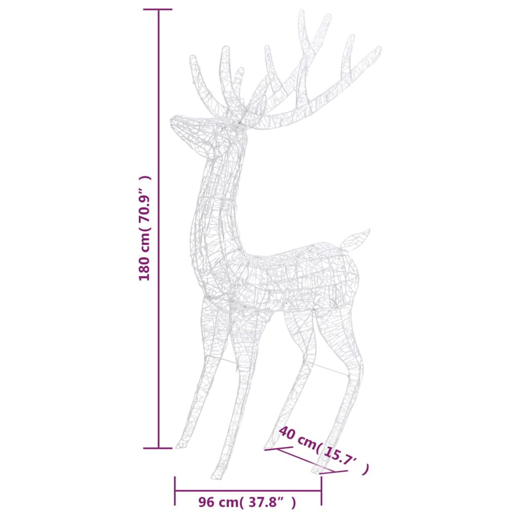XXL akrilni božićni sob 250 LED 180 cm šareni