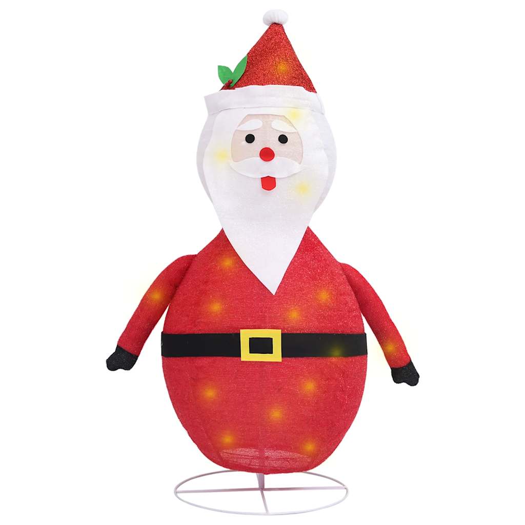 Ukrasna božićna figura Djeda Mraza LED luksuzna tkanina 90 cm