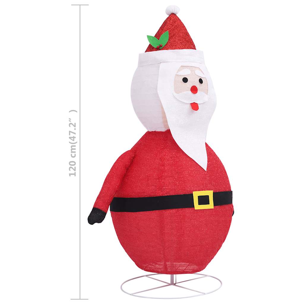 Ukrasna božićna figura Djeda Mraza LED luksuzna tkanina 120 cm