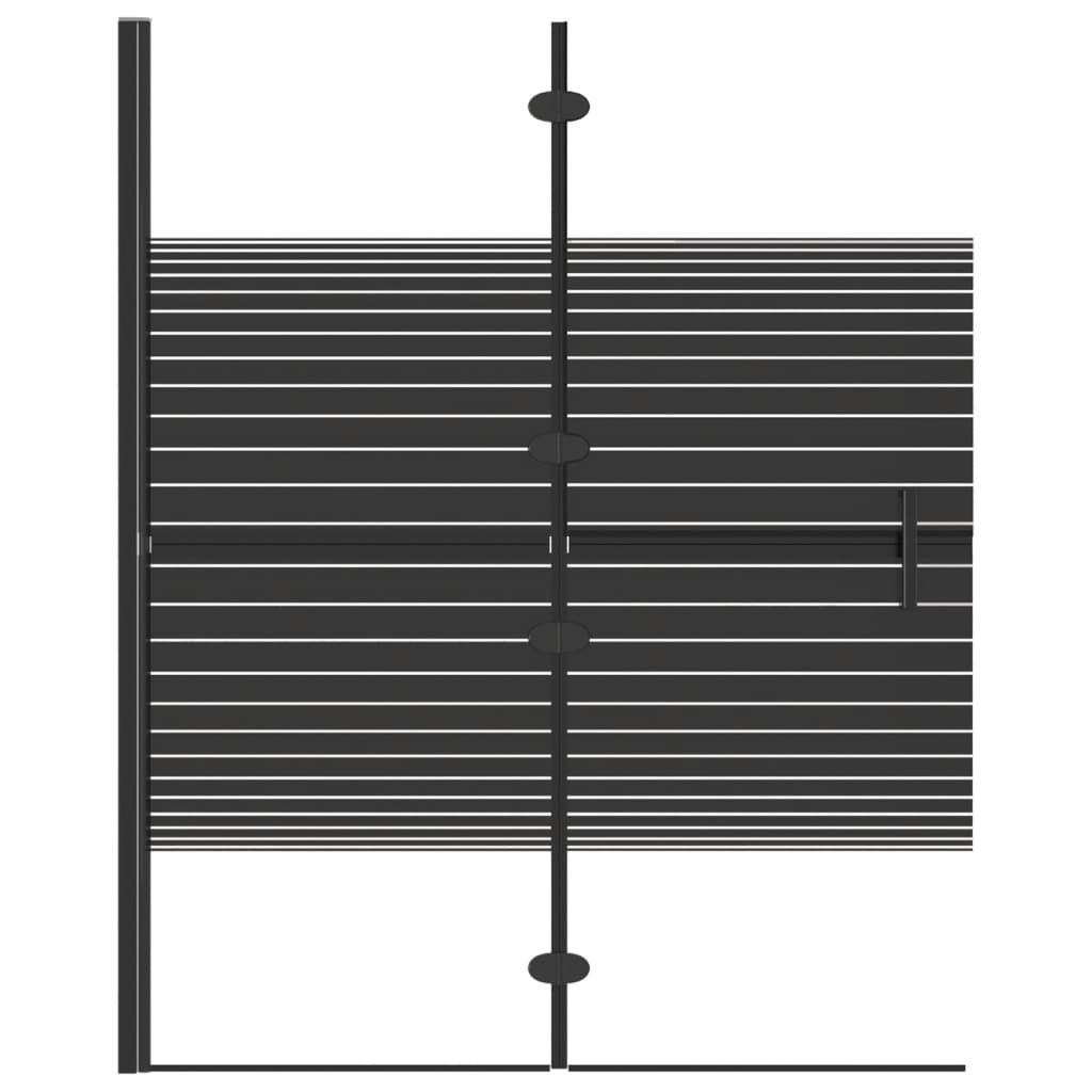 Sklopiva pregrada za tuš ESG 100 x 140 cm crna