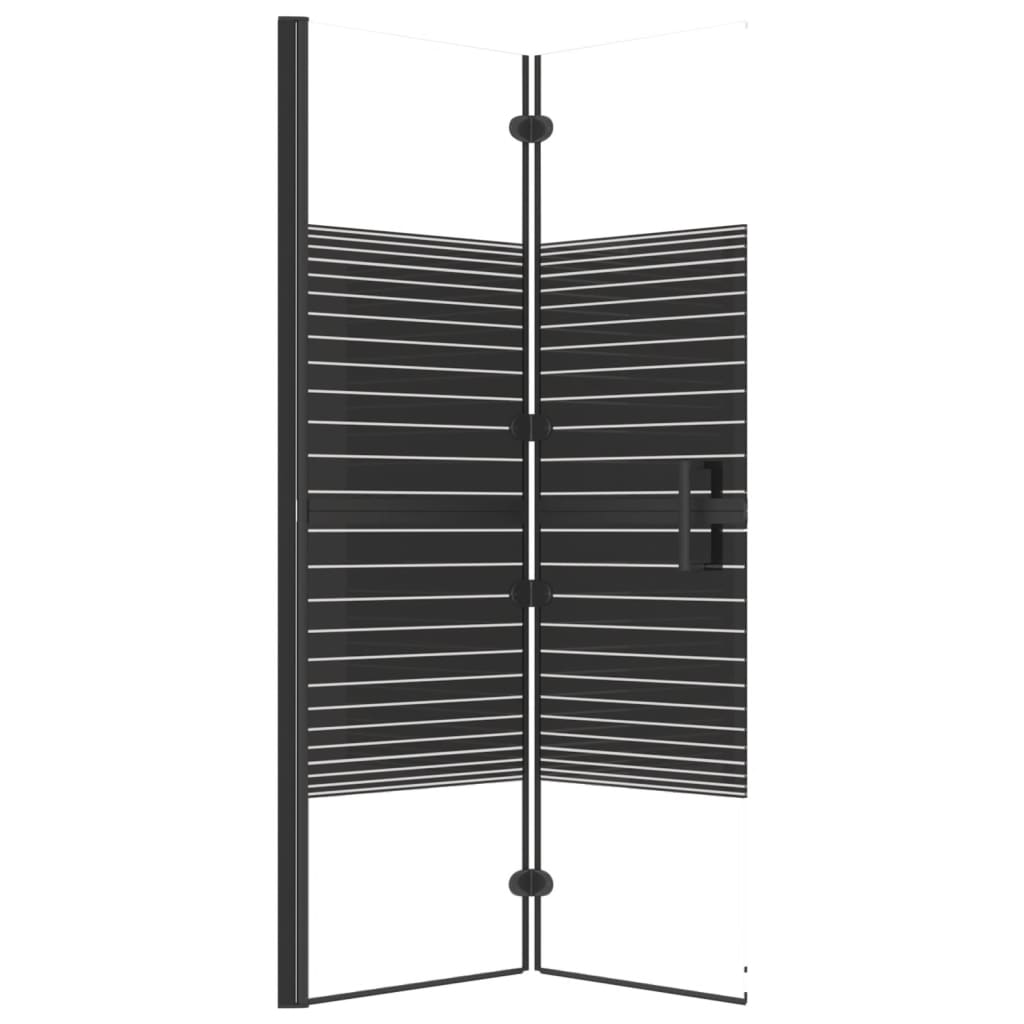 Sklopiva pregrada za tuš ESG 100 x 140 cm crna