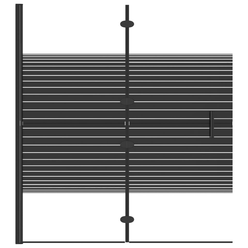 Sklopiva pregrada za tuš ESG 120 x 140 cm crna