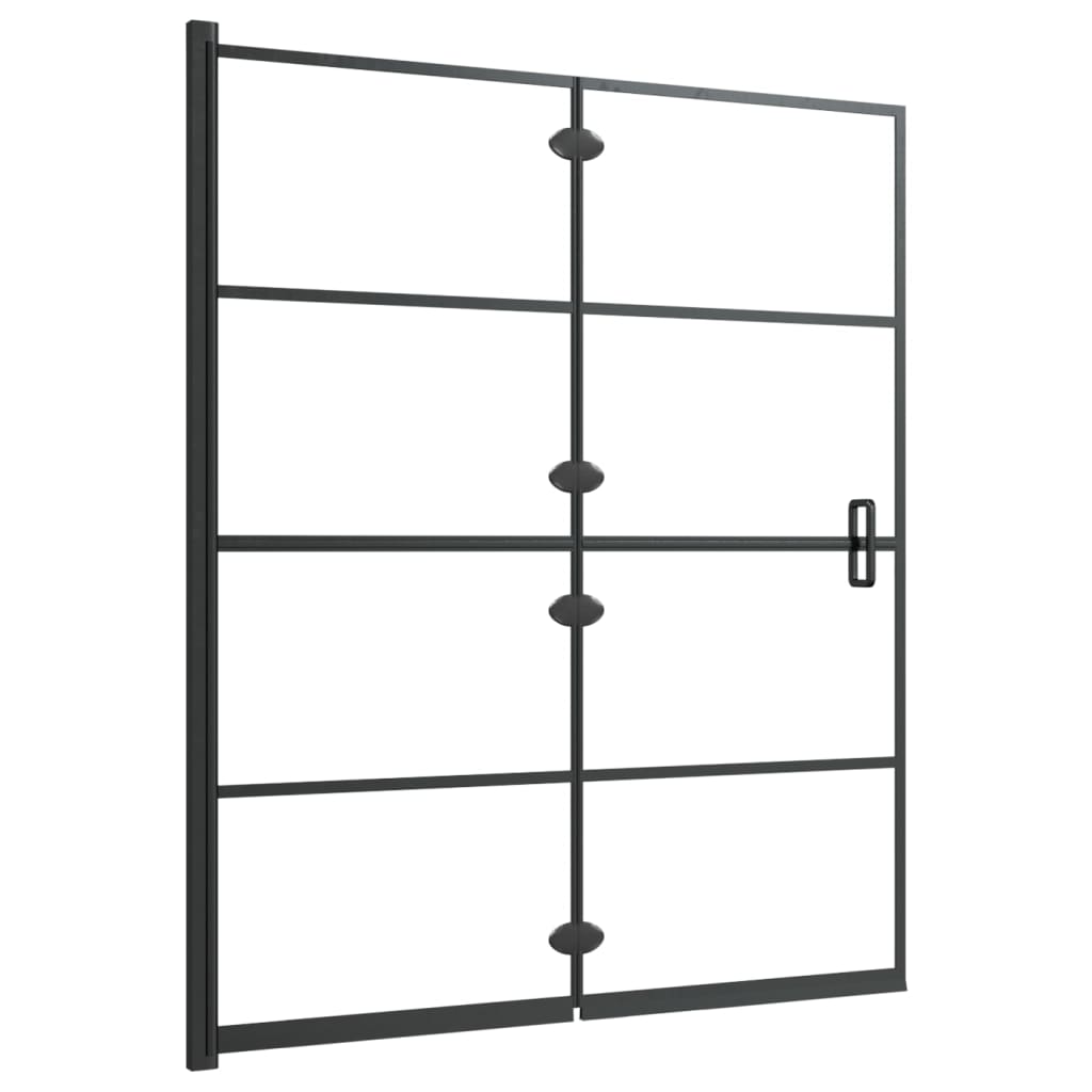 Sklopiva pregrada za tuš ESG 120 x 140 cm crna