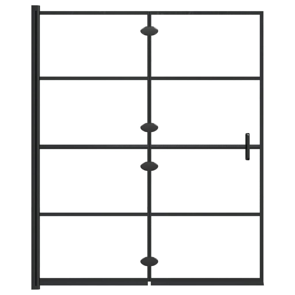 Sklopiva pregrada za tuš ESG 120 x 140 cm crna