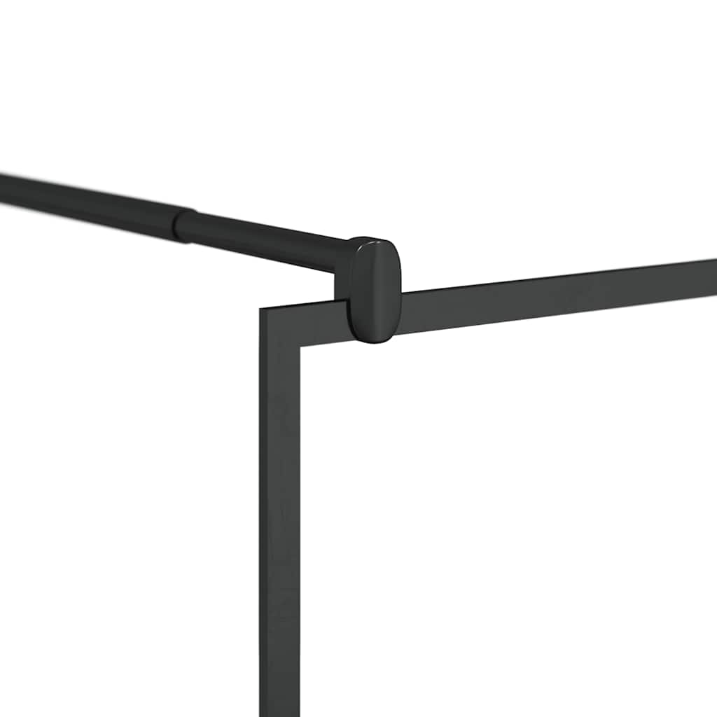 Pregrada za tuširanje s prozirnim staklom ESG 115 x 195 cm crna