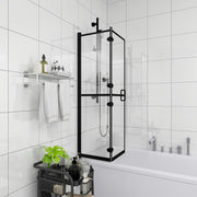 Sklopiva pregrada za tuš ESG 80 x 140 cm crna