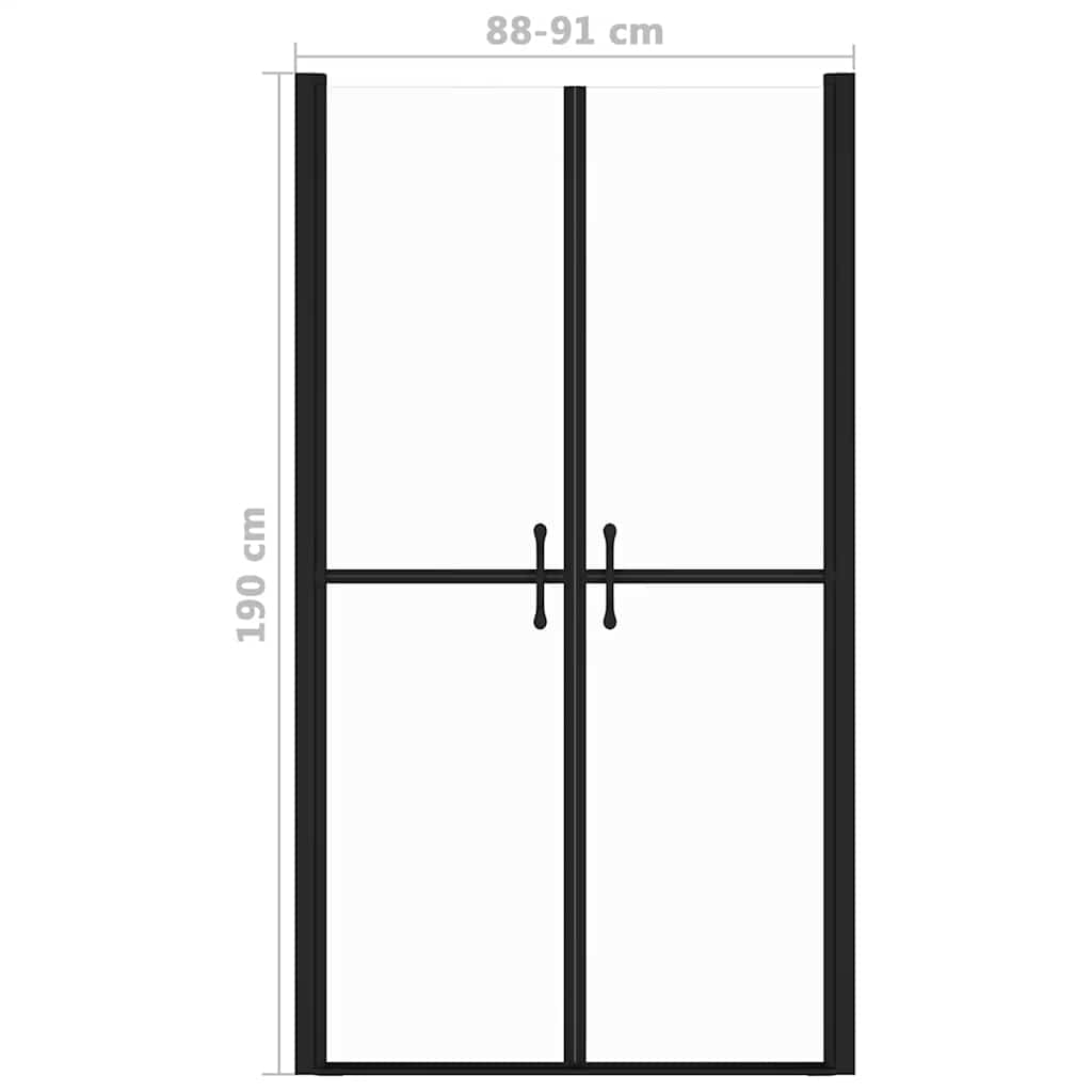 Vrata za tuš-kabinu prozirna ESG (88 - 91) x 190 cm