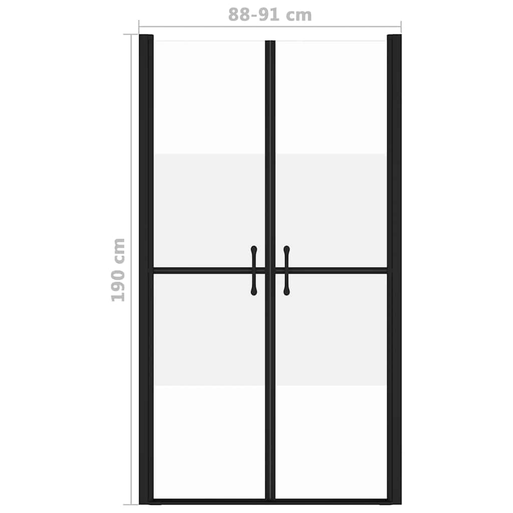 Vrata za tuš-kabinu napola matirana ESG (88 - 91) x 190 cm