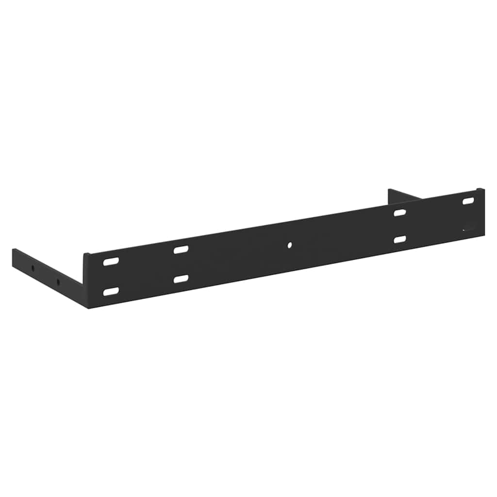 Plutajuće zidne police 2 kom hrast i bijele 40x23x3,8 cm MDF