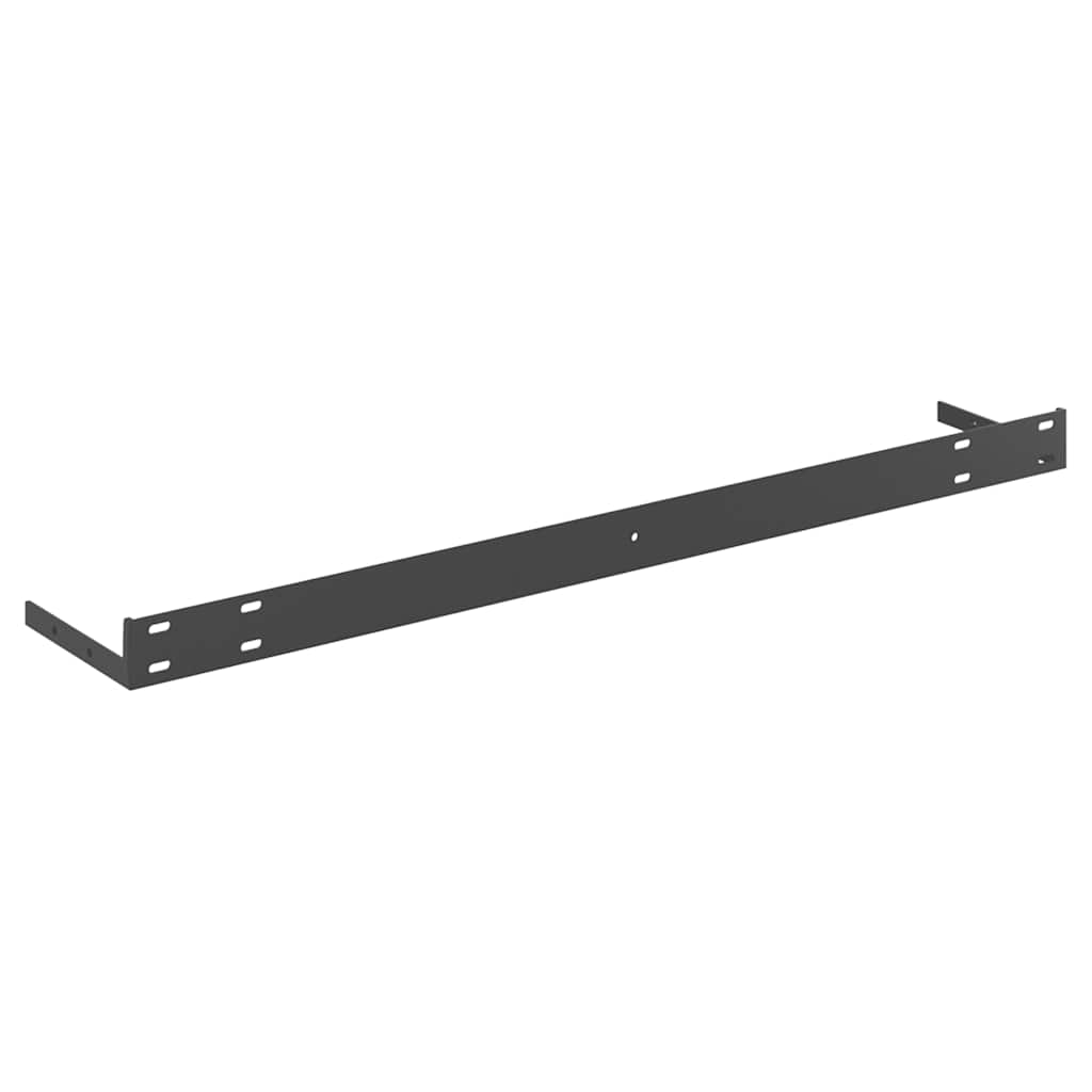 Plutajuće zidne police 2 kom hrast i bijele 80x23,5x3,8 cm MDF