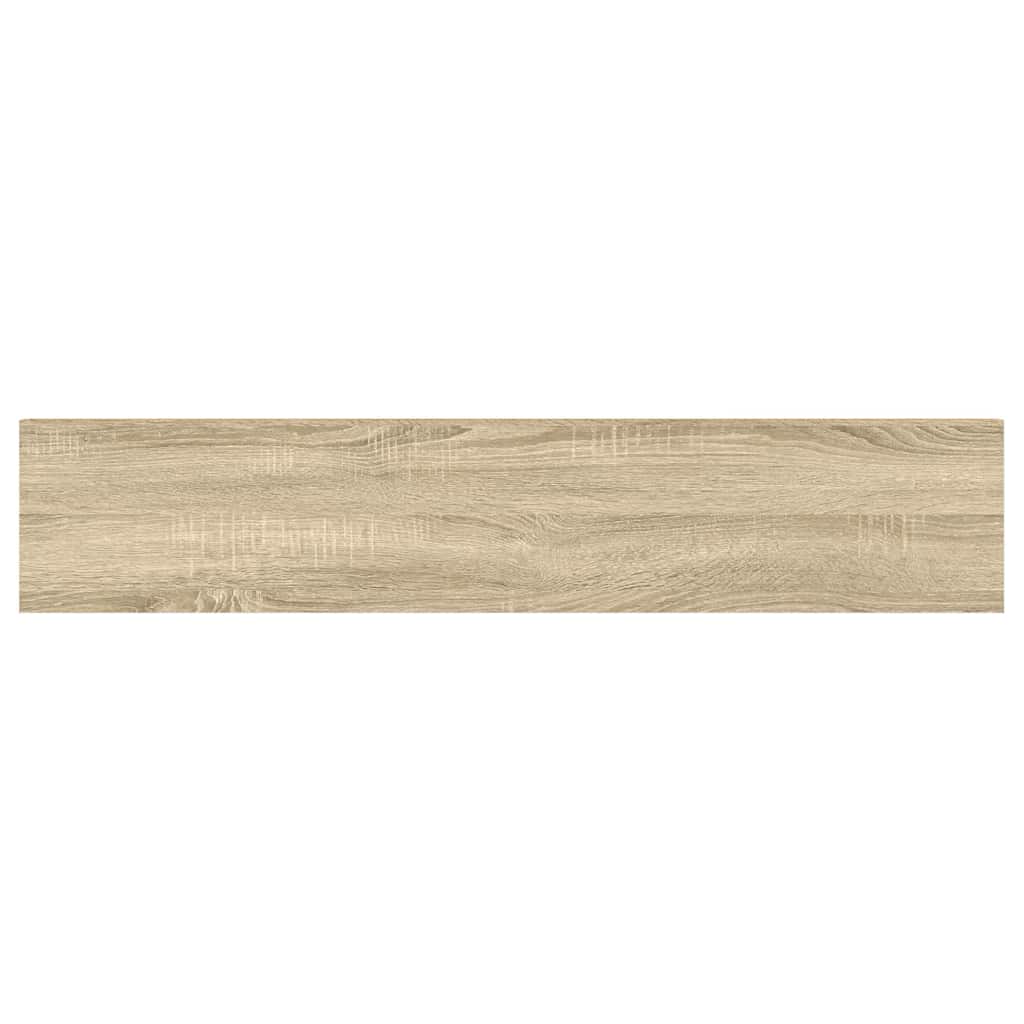 Plutajuća zidna polica boja hrasta i bijela 120x23,5x3,8 cm MDF
