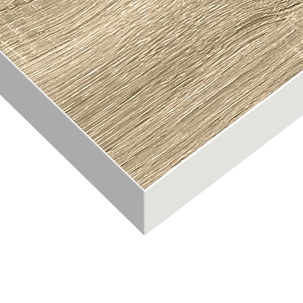Plutajuće zidne police 2 kom hrast i bijele 120x23,5x3,8 cm MDF
