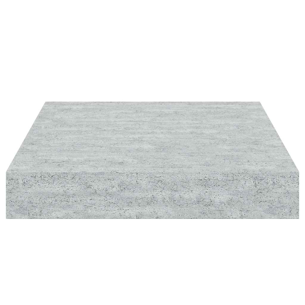 Plutajuće zidne police 2 kom boja betona 23 x 23,5 x 3,8 cm MDF