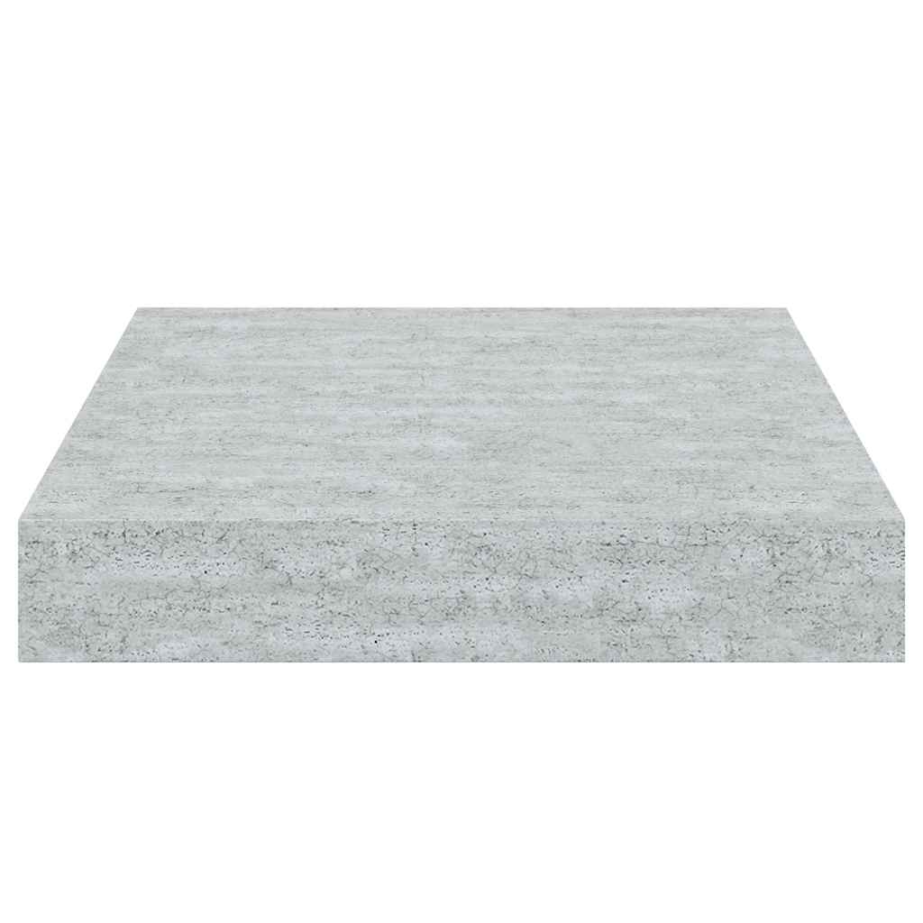 Plutajuće zidne police 4 kom boja betona 23 x 23,5 x 3,8 cm MDF
