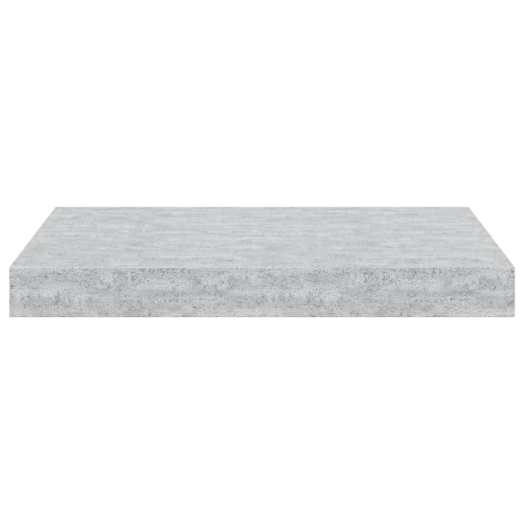 Plutajuća zidna polica siva boja betona 40 x 23 x 3,8 cm MDF