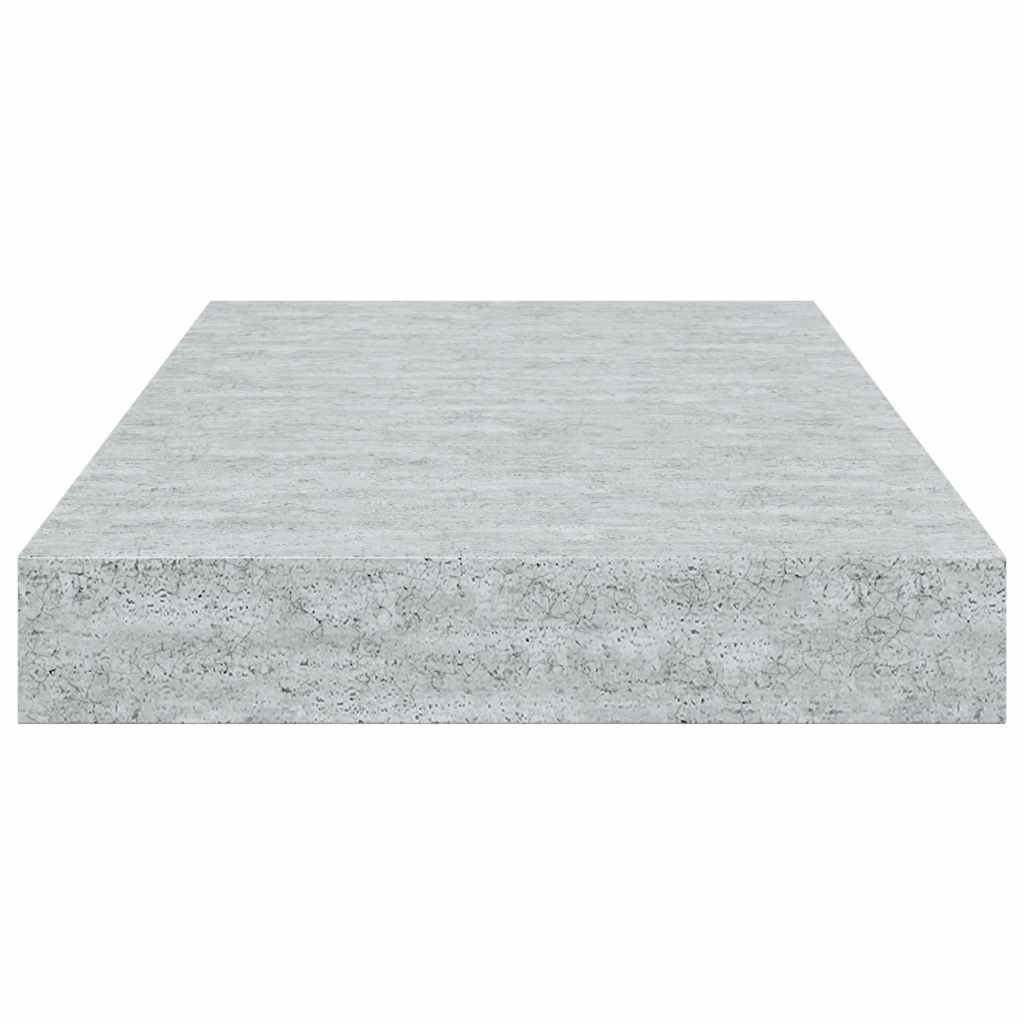 Plutajuće zidne police 2 kom boja betona 40 x 23 x 3,8 cm MDF