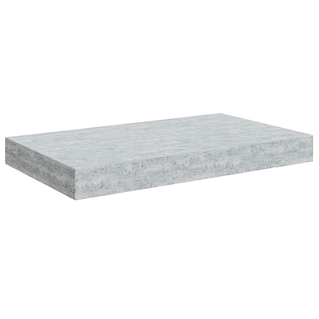Plutajuće zidne police 4 kom boja betona 40 x 23 x 3,8 cm MDF
