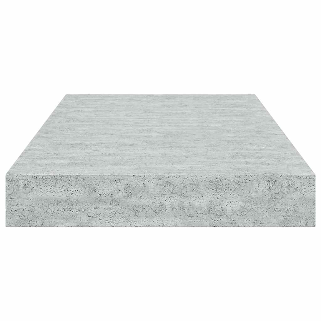 Plutajuće zidne police 4 kom boja betona 40 x 23 x 3,8 cm MDF
