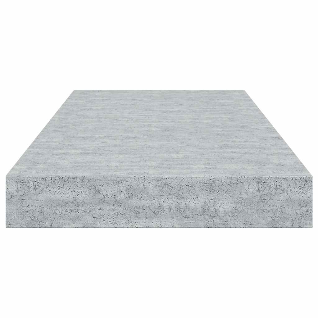 Plutajuće zidne police 4 kom boja betona 50 x 23 x 3,8 cm MDF