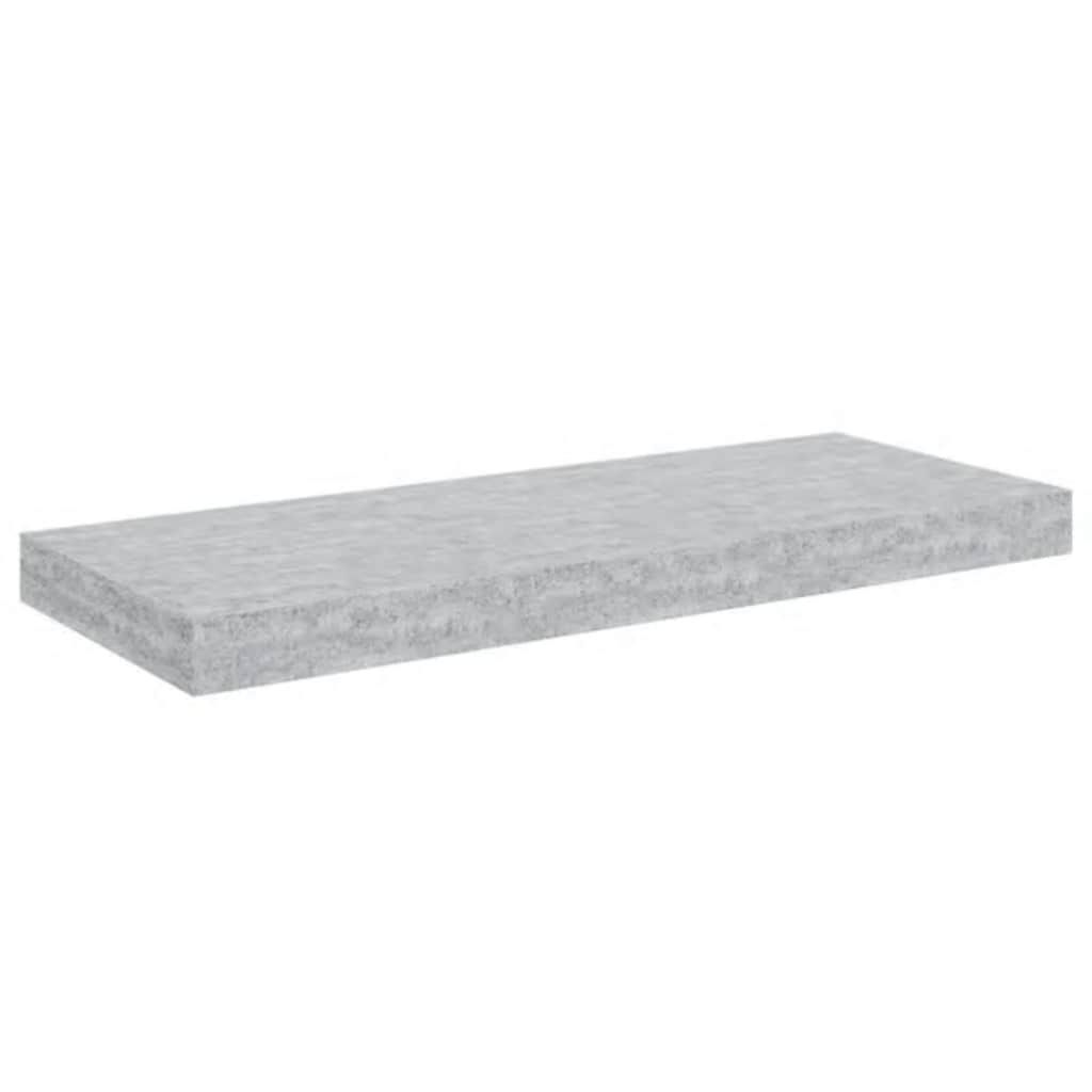 Plutajuća zidna polica siva boja betona 60 x 23,5 x 3,8 cm MDF