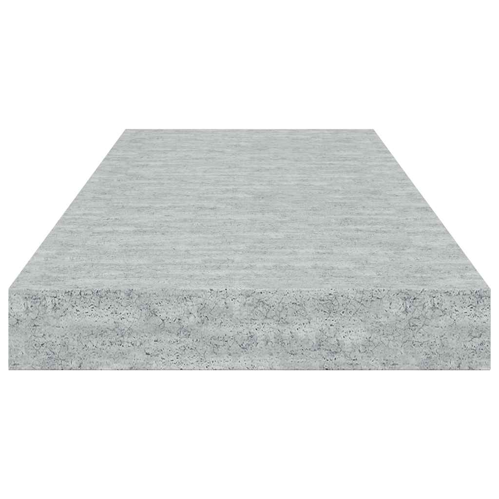 Plutajuća zidna polica siva boja betona 60 x 23,5 x 3,8 cm MDF