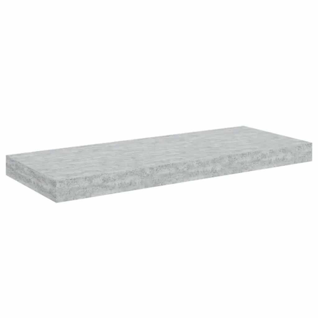 Plutajuće zidne police 4 kom boja betona 60 x 23,5 x 3,8 cm MDF