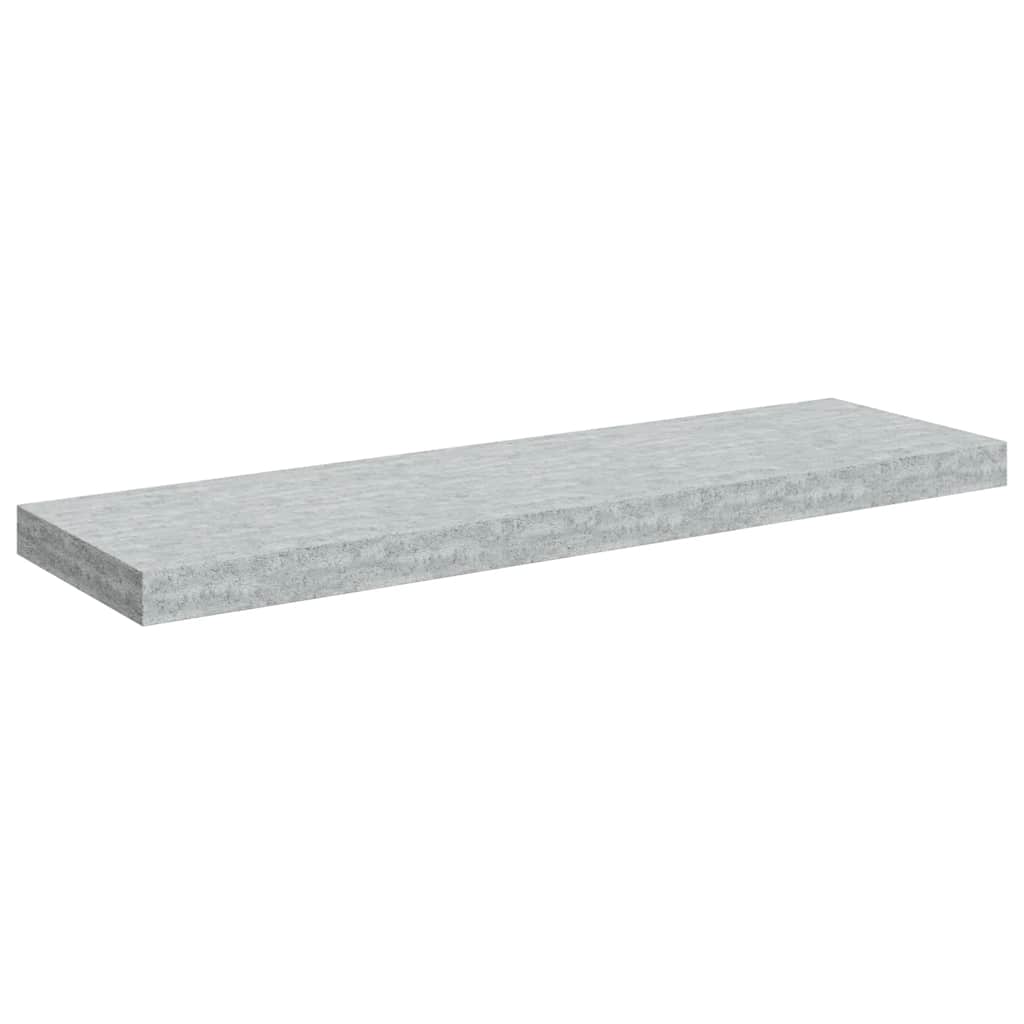 Plutajuće zidne police 2 kom boja betona 80 x 23,5 x 3,8 cm MDF