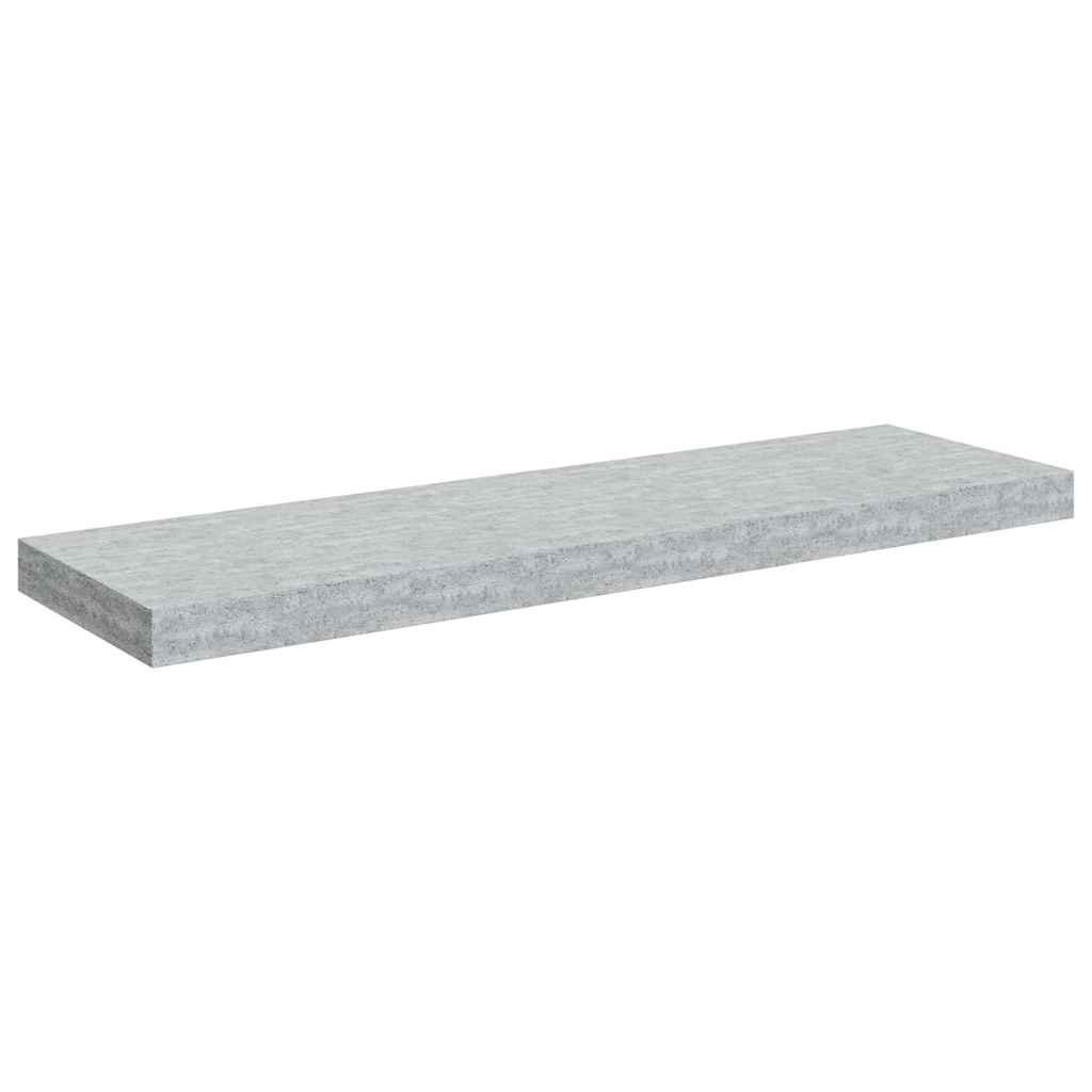 Plutajuće zidne police 4 kom boja betona 80 x 23,5 x 3,8 cm MDF