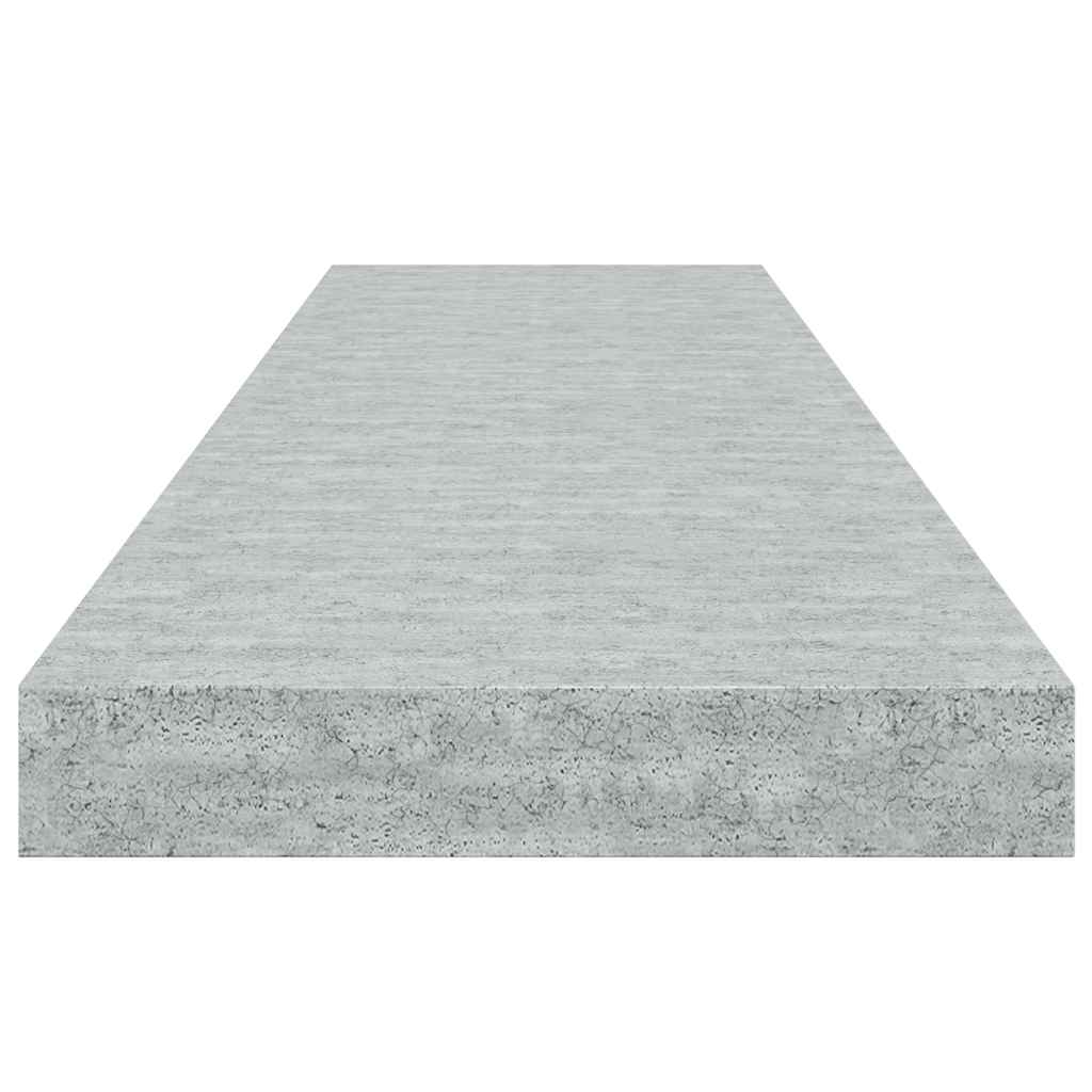 Plutajuća zidna polica siva boja betona 90 x 23,5 x 3,8 cm MDF
