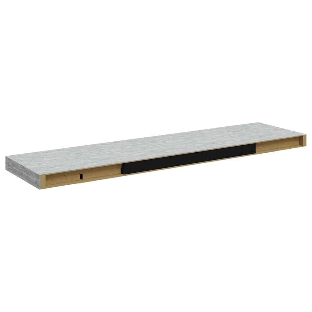Plutajuće zidne police 4 kom boja betona 90x23,5x3,8 cm MDF