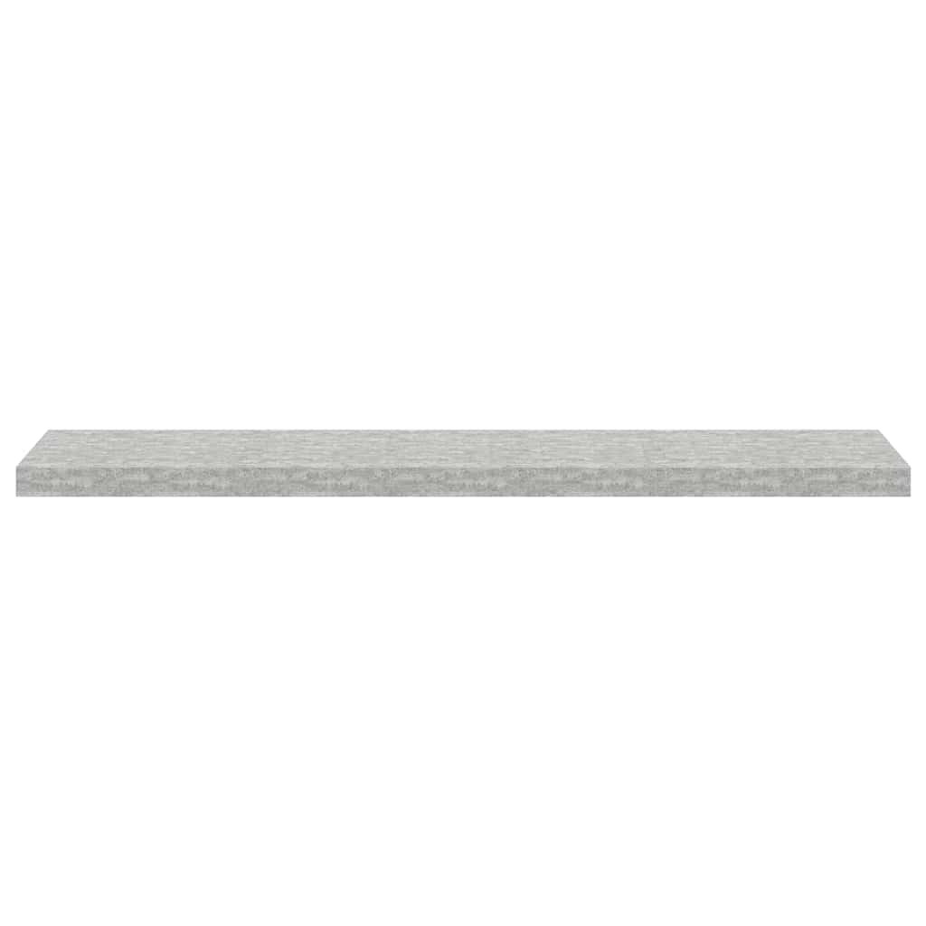 Plutajuće zidne police 2 kom boja betona 120x23,5x3,8 cm MDF
