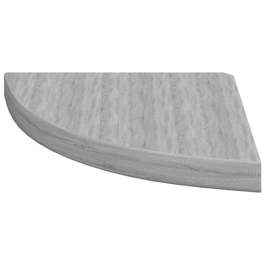 Kutne zidne police 4 kom siva boja betona 35 x 35 x 3,8 cm MDF