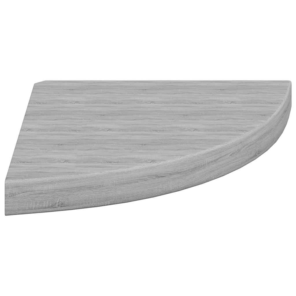Kutne zidne police 4 kom siva boja betona 35 x 35 x 3,8 cm MDF