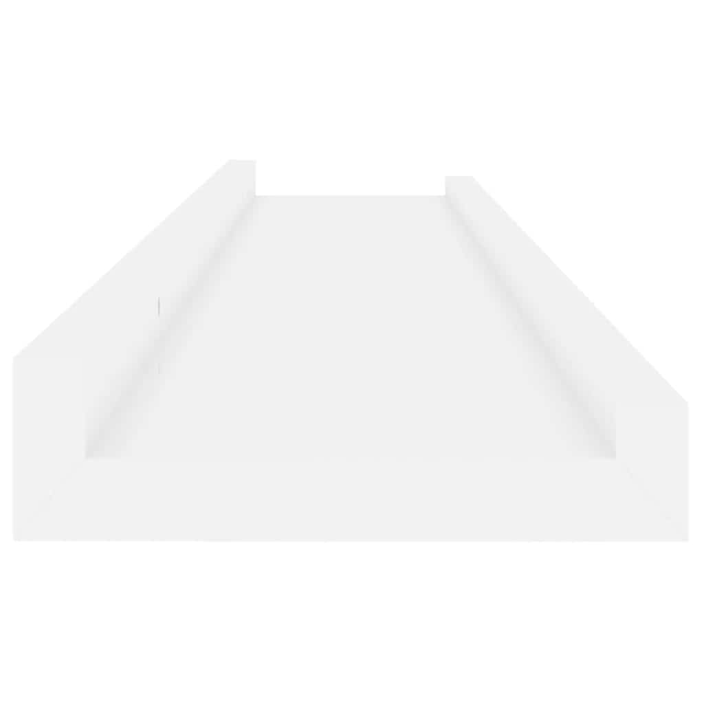 Zidne police 4 kom visoki sjaj bijele 80 x 9 x 3 cm