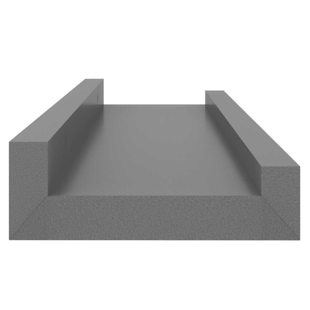 Zidne police 4 kom sive 40 x 9 x 3 cm