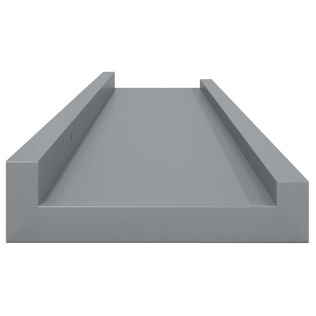 Zidne police 4 kom sive 80 x 9 x 3 cm