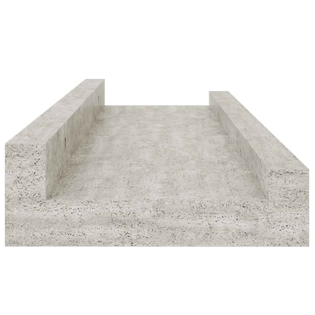 Zidne police 4 kom siva boja betona 40 x 9 x 3 cm