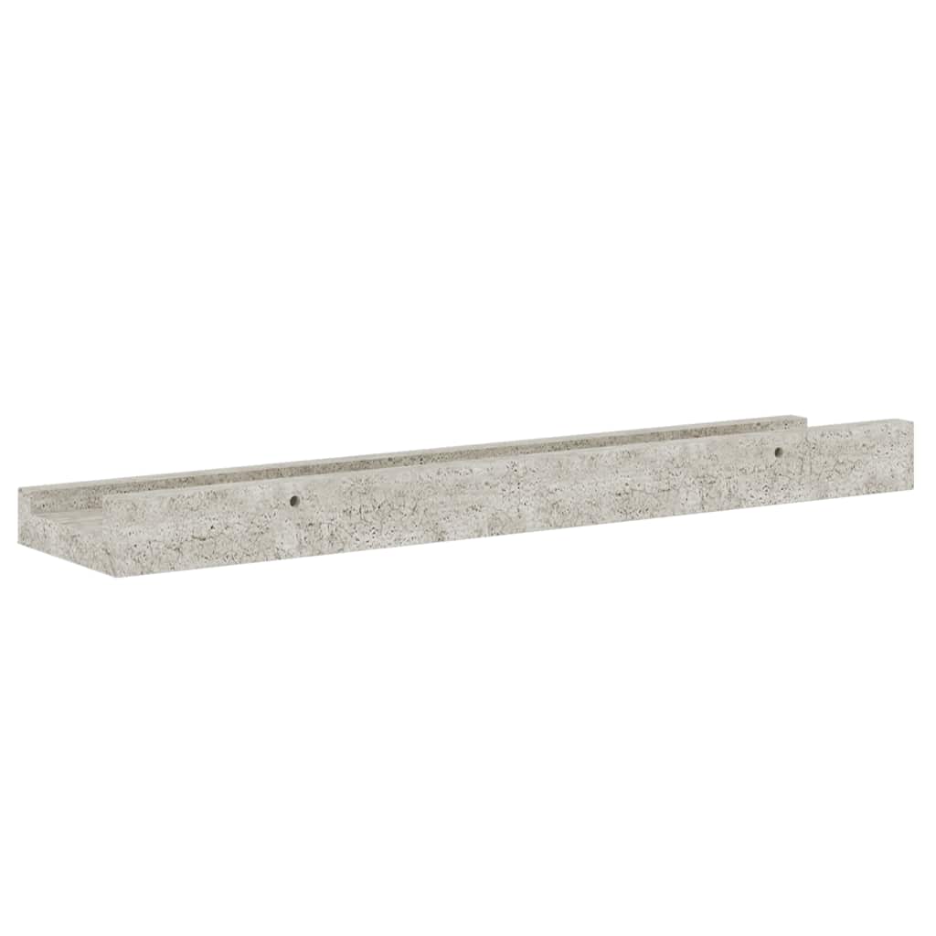 Zidne police 4 kom siva boja betona 40 x 9 x 3 cm
