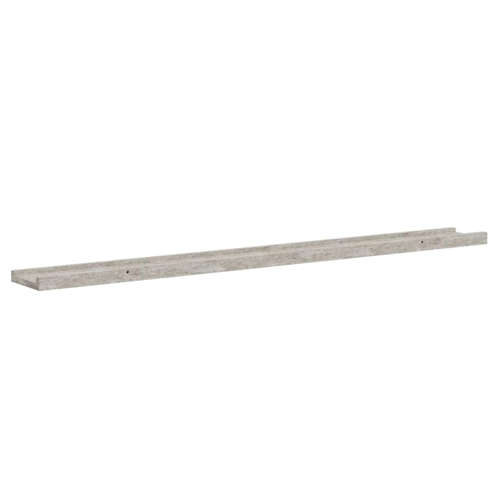 Zidne police 4 kom siva boja betona 100 x 9 x 3 cm