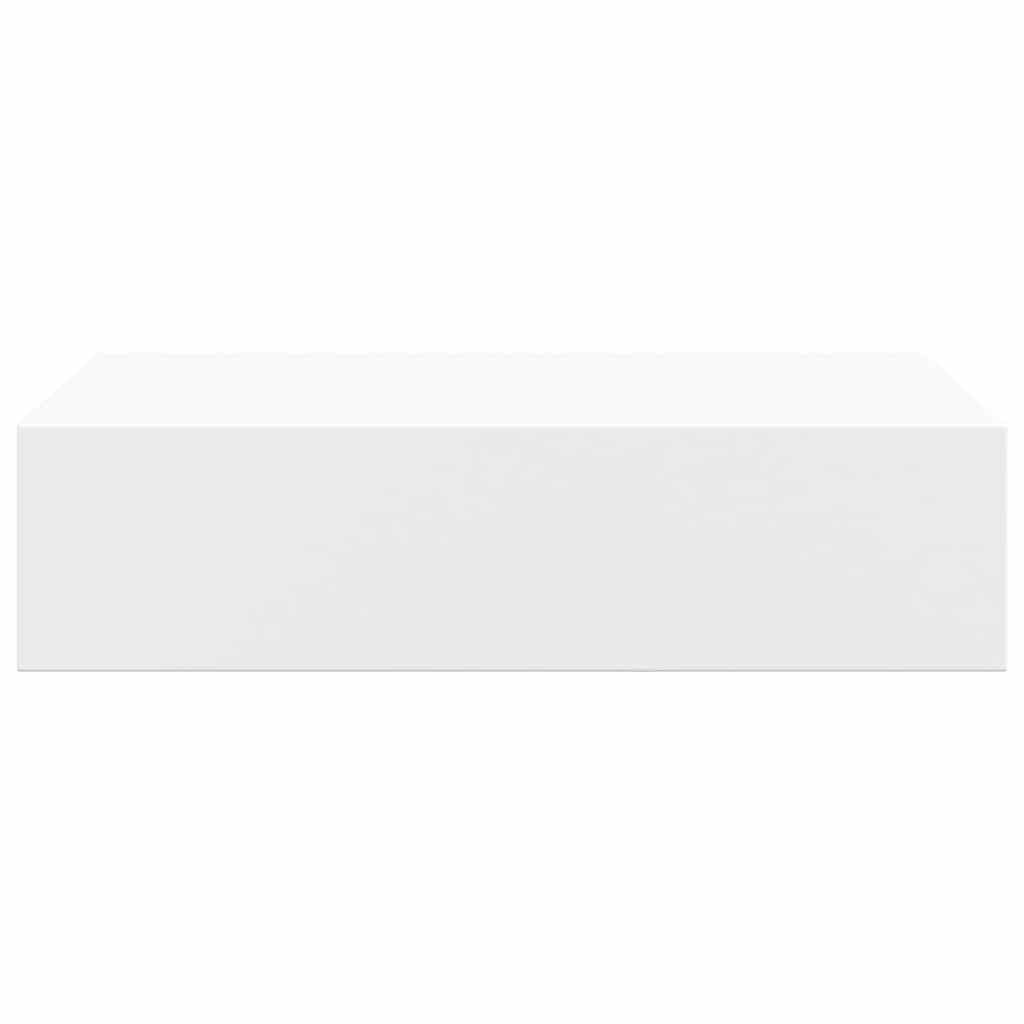Zidne police s ladicom 2 kom bijele 40 x 23,5 x 10 cm MDF