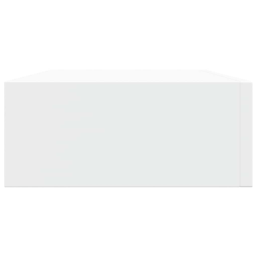 Zidne police s ladicom 2 kom bijele 40 x 23,5 x 10 cm MDF