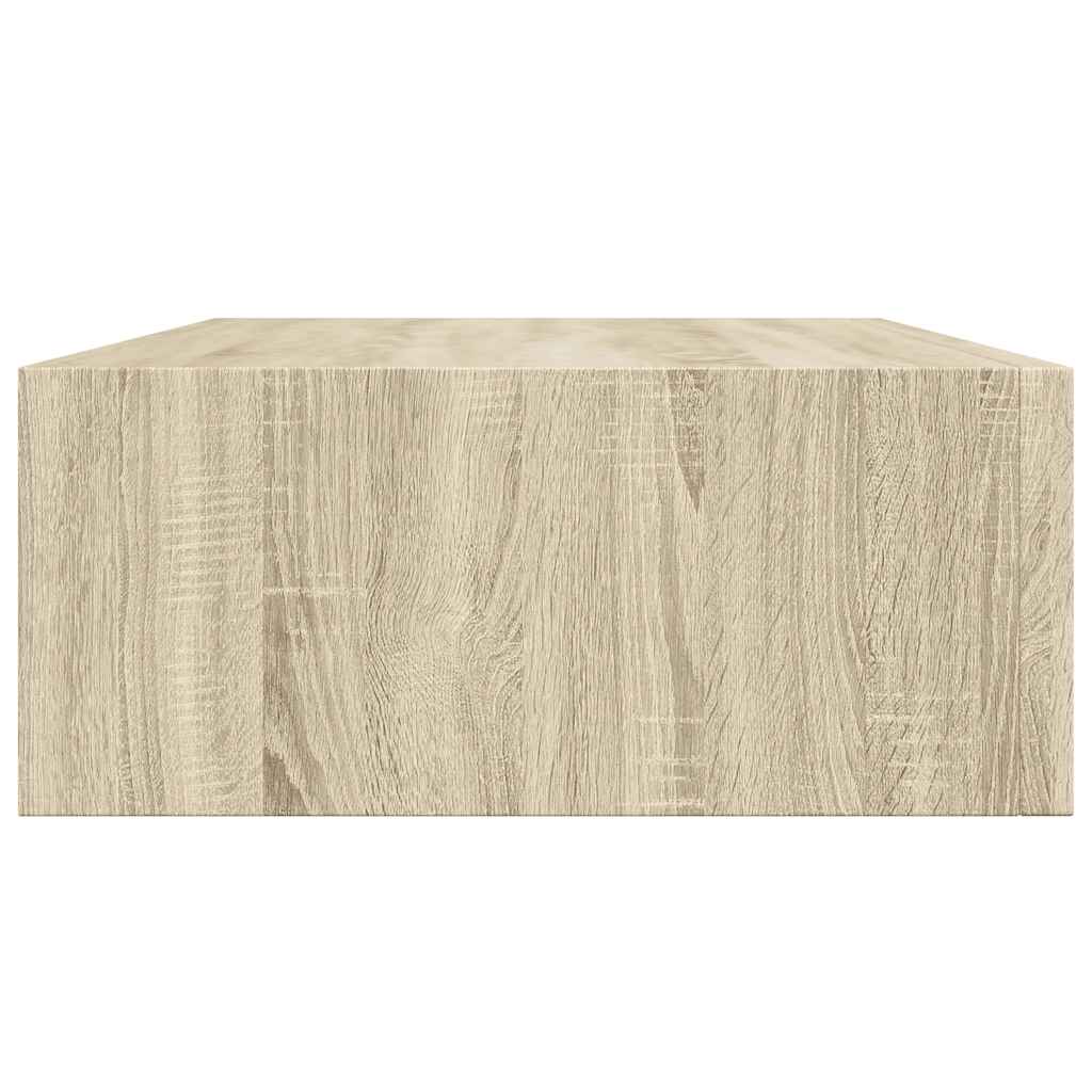 Zidne police s ladicom 2 kom boja hrasta 40 x 23,5 x 10 cm MDF