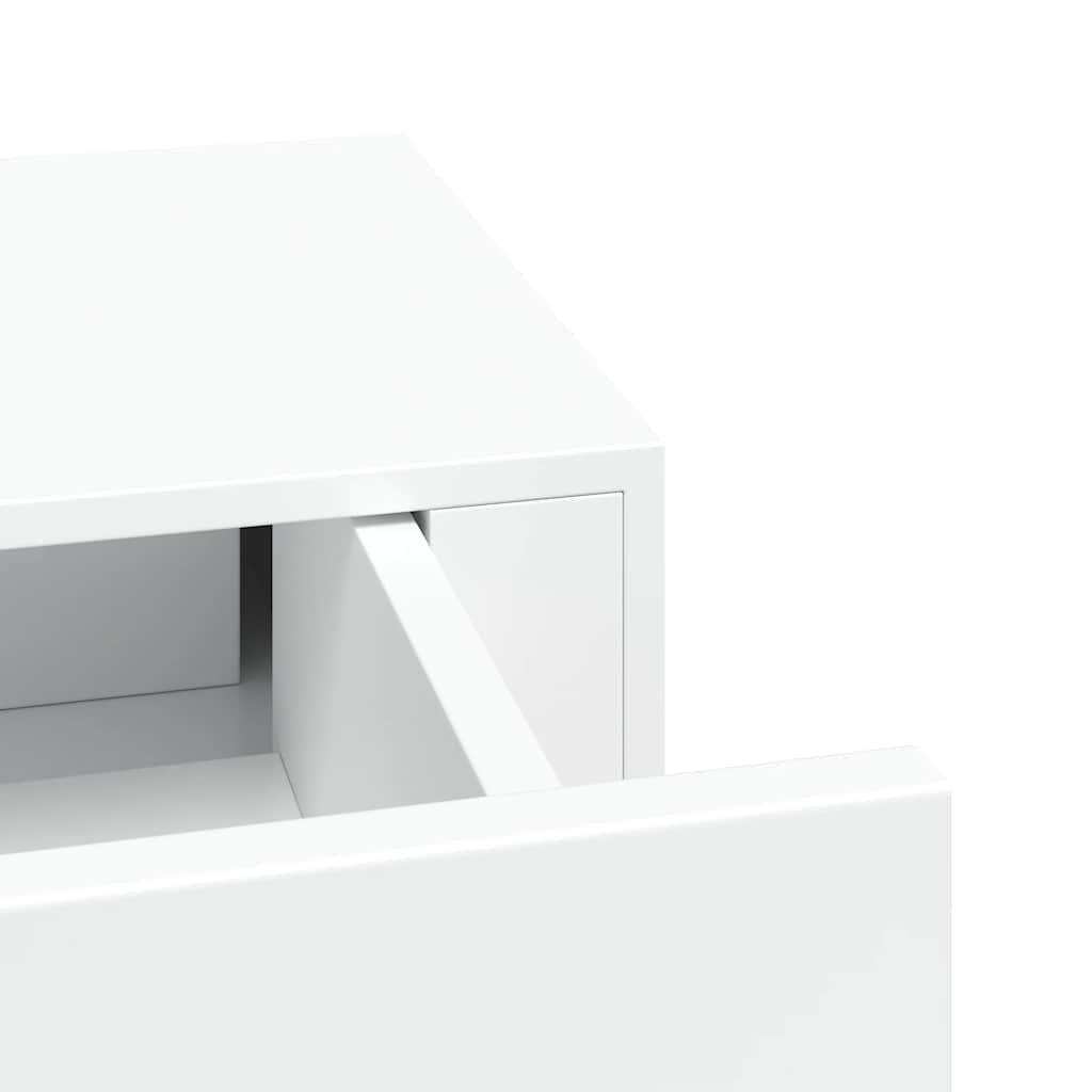 Zidna polica s ladicom bijela 60 x 23,5 x 10 cm MDF